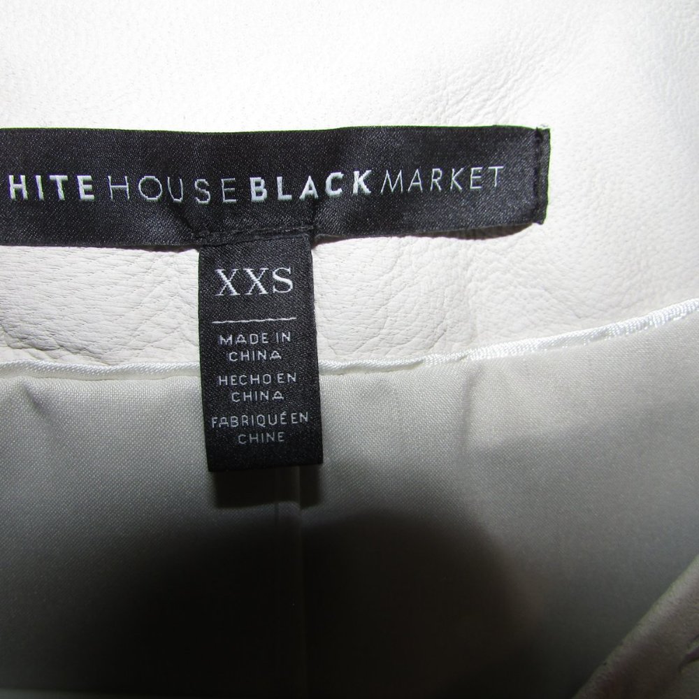 WHBM  Leather Jacket off white XXS - Picture 6 of 9